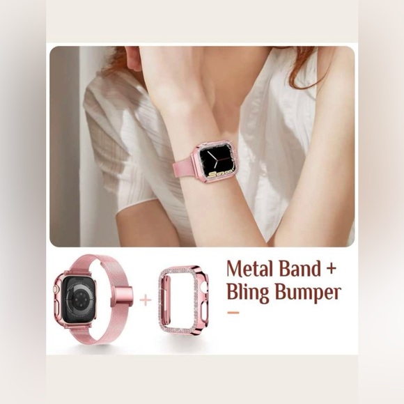 Rhinestone Case With Magnetic Watchband For Apple Watch - Picture 4 of 6